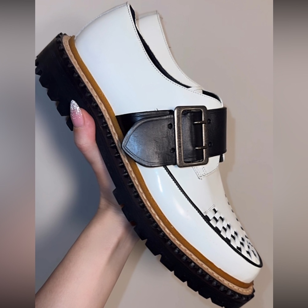 NEW Burberry White and Black Men's Loafers